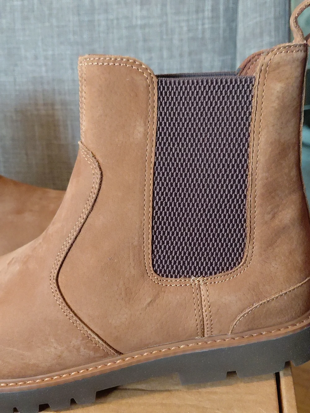 Toms Griffin Men's Brown Leather Chelsea Boots Size 12